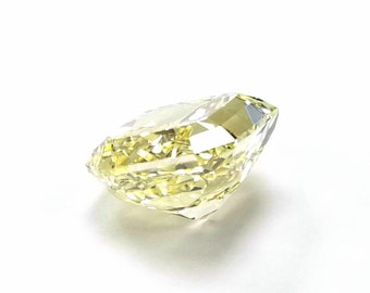 Real 3.11ct If Natural Loose Light Yellow Color Diamond Gia Radiant Flawless