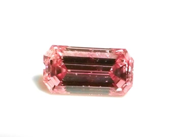 Rare Argyle 0.35ct Natural Loose Fancy Intense Pink 4PR Diamond GIA Emerald Cut