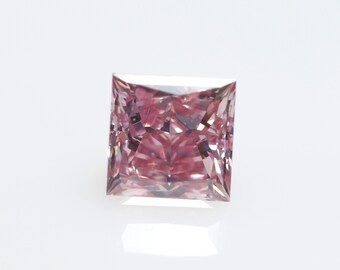 Diamante Rosa - 0.27ct ARGYLE 6P Natural Loose Fancy Rosa Intenso GIA Princess