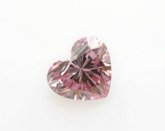 Argyle Diamond 0.18ct Natural Loose Fancy Intense Pink 5pp Gia Diamond Heart Si1