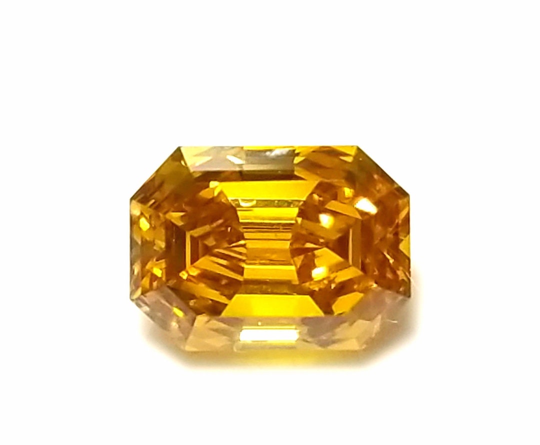 Zimi Diamond 0.55ct Natural Loose Fancy Vivid Yellow Orange Gia 