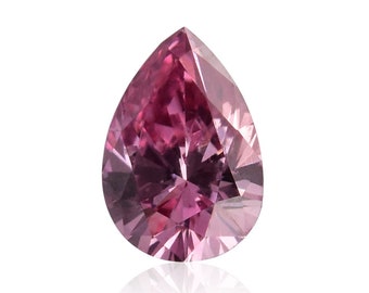 Argyle 0.15ct Natural Loose Fancy Deep Purple Pink 5pp Color Diamond Gia Pear