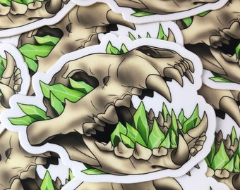 3" Sticker - Andante Hyena Crystal Skull