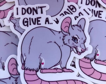 3" Sticker - I don't Give A Rats ...