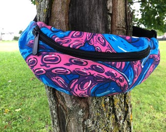 Tentacle Waist Bag- Pink/Blue