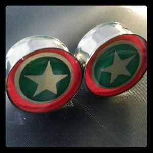1&quot; (25mm) double flare, green and red star glow plugs