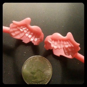 2 size 10 wing ring wax patterns for lost wax casting