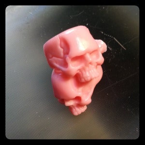 2 skull ring wax patterns for lost wax casting, size 5