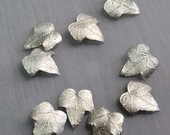 Small ivy component sterling silver