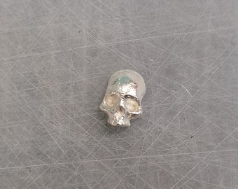 Sterling silver skull component