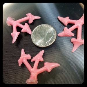 3 shark tooth wax patterns for lost wax casting