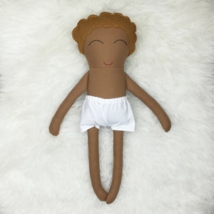 16 Dress Up Doll Caramel Brown Skin Golden Blonde Short Curly/Natural Hair READY TO SHIP image 1