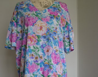 Vintage Pastel Floral Blouse