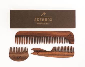 Wooden combs set | Beard comb | Hair comb | Men comb