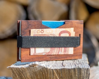 Money clip Slim wallet Credit card Holder Minimalist money clip Wooden Money Clip  Slim money clip RFID blocking Wallet Front pocket wallet