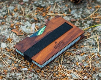 Clip de dinero para billetera de madera personalizado – Elegancia minimalista grabada personalizada