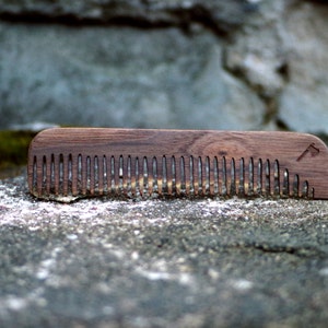 Handmade Walnut Wood Comb for Head, Beard, and Mustache