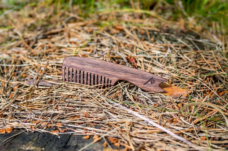 Handmade Wooden Beard and Mustache Comb Etsy