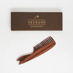 Santos Polisander Wood Beard Comb | Handmade Moustache Comb