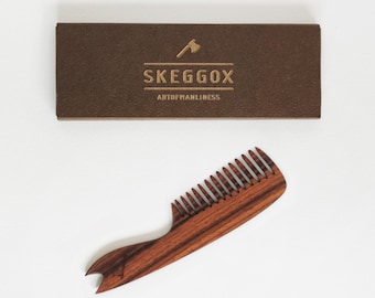 Santos Polisander Wood Beard Comb | Handmade Moustache Comb