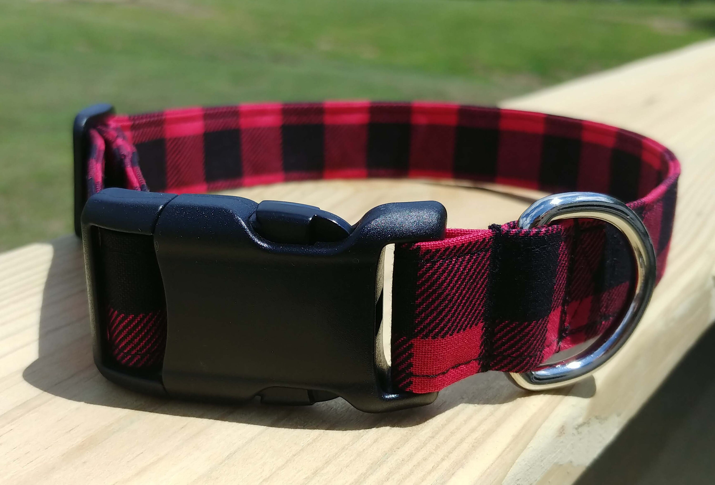 Red Buffalo Plaid Dog Collar Puppy black gingham Hunter Etsy