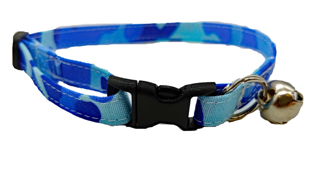 Blue Camo Cat Collar Camouflage Military Kitten Army Navy Etsy