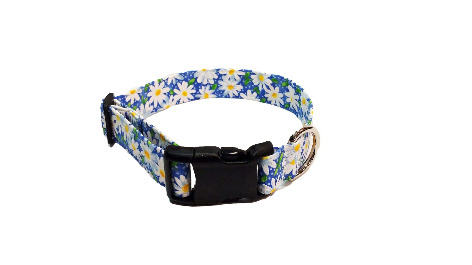 Blue Daisy Dog Collar Flowers Daisies Fabric Adjustable - Etsy