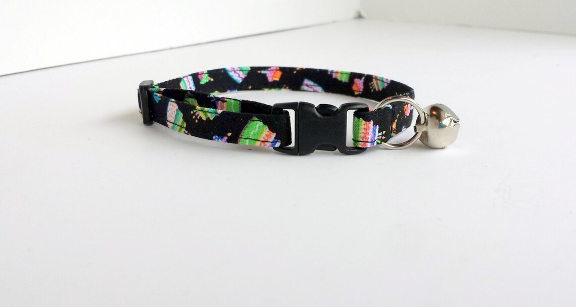 Birthday Cat or kitten Collar Cupcake & cakes Cotton Break Etsy