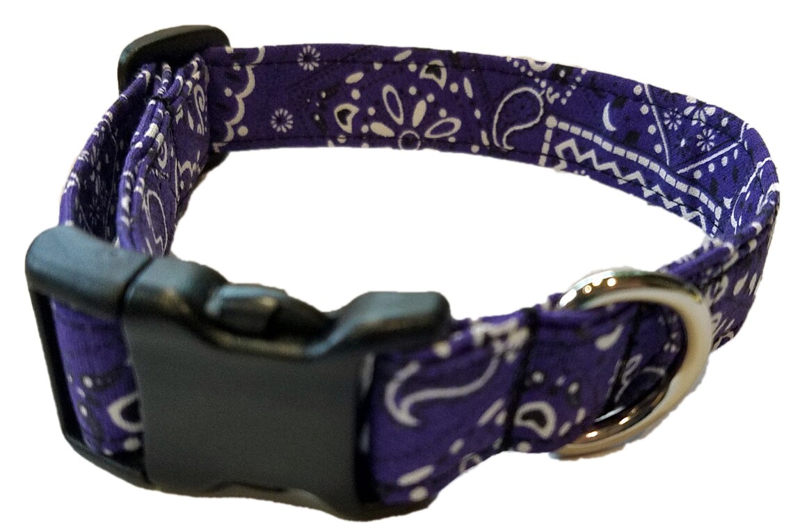 Bandana Dog Collar in Red Blue Pink Yellow Black Orange or Etsy
