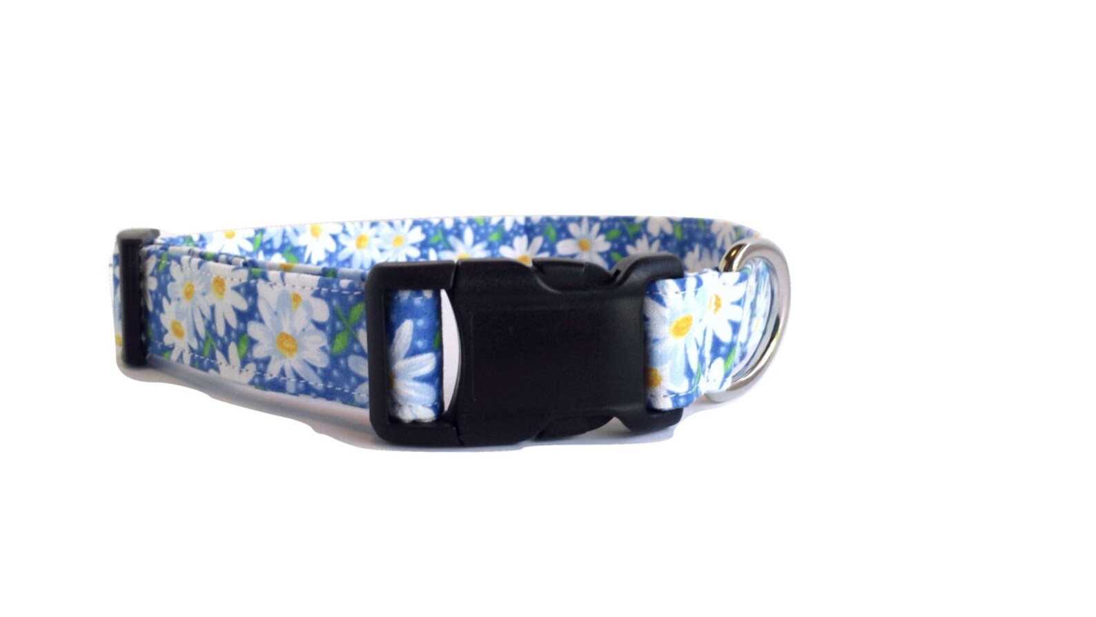 Blue Daisy Dog Collar Flowers Daisies Fabric Adjustable Etsy