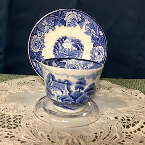 Enoch Woods, English Scenery Demitasse Cup and Saucer, Wood and Sons, England