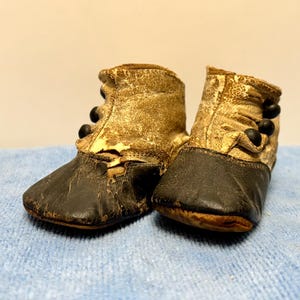 Antique Victorian Baby Shoes (pair) Circa Late 1800s-FREE SHIPPING