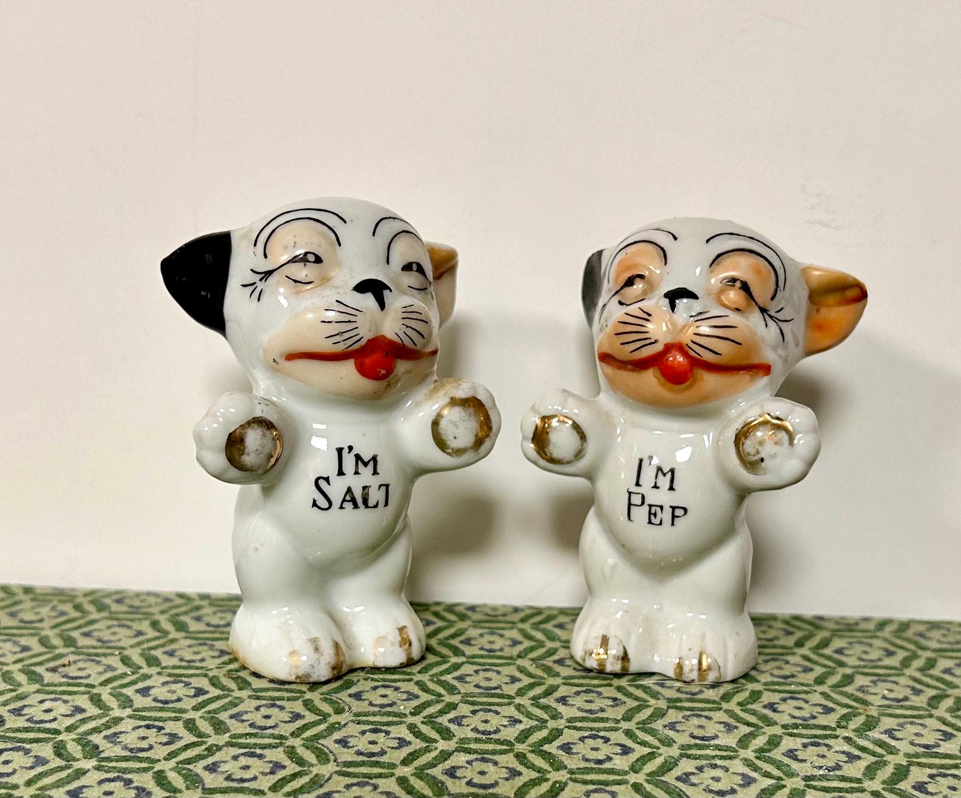 売上実績NO.1 Vintage Circa Set Pepper and Salt Dogs Bonzo Lusterware コレクション
