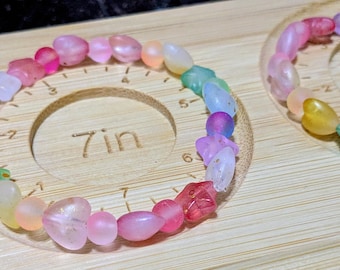 Rainbow Lucky Bracelet - Elastic Friendship Bracelet, Glow-in-the-Dark, Hearts and Stars