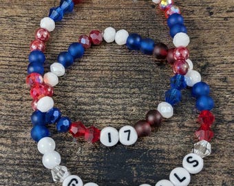 Buffalo Bills-Inspired Friendship Bracelet - Red Blue White
