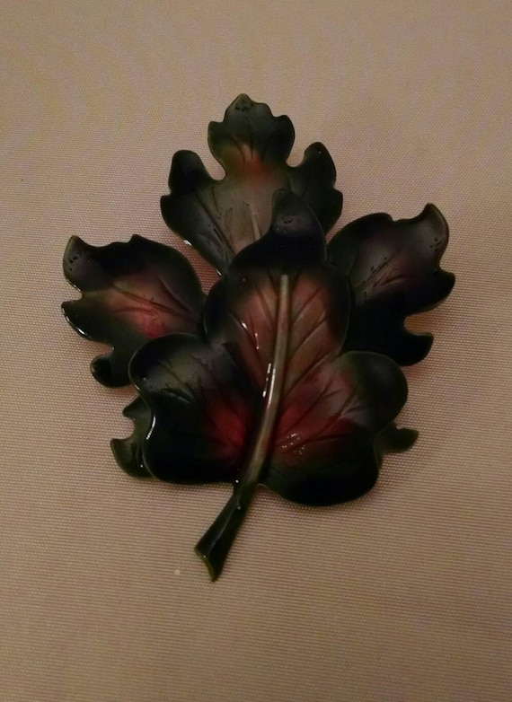 Colorful Fall Leaf Brooch, an Original by Robert B