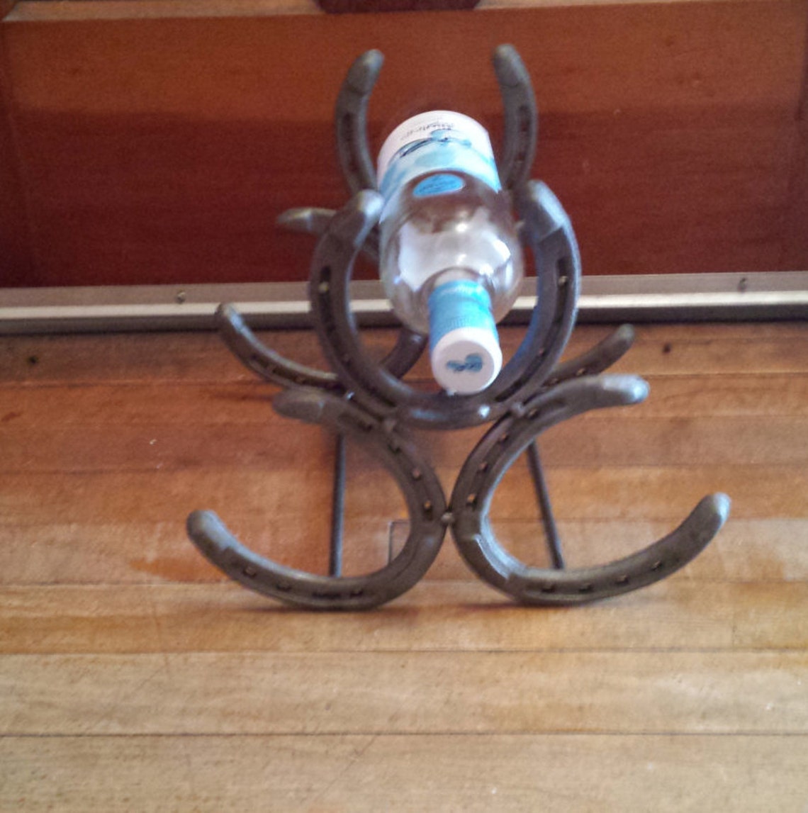 Horseshoe 3 Wine Bottle Rack Etsy