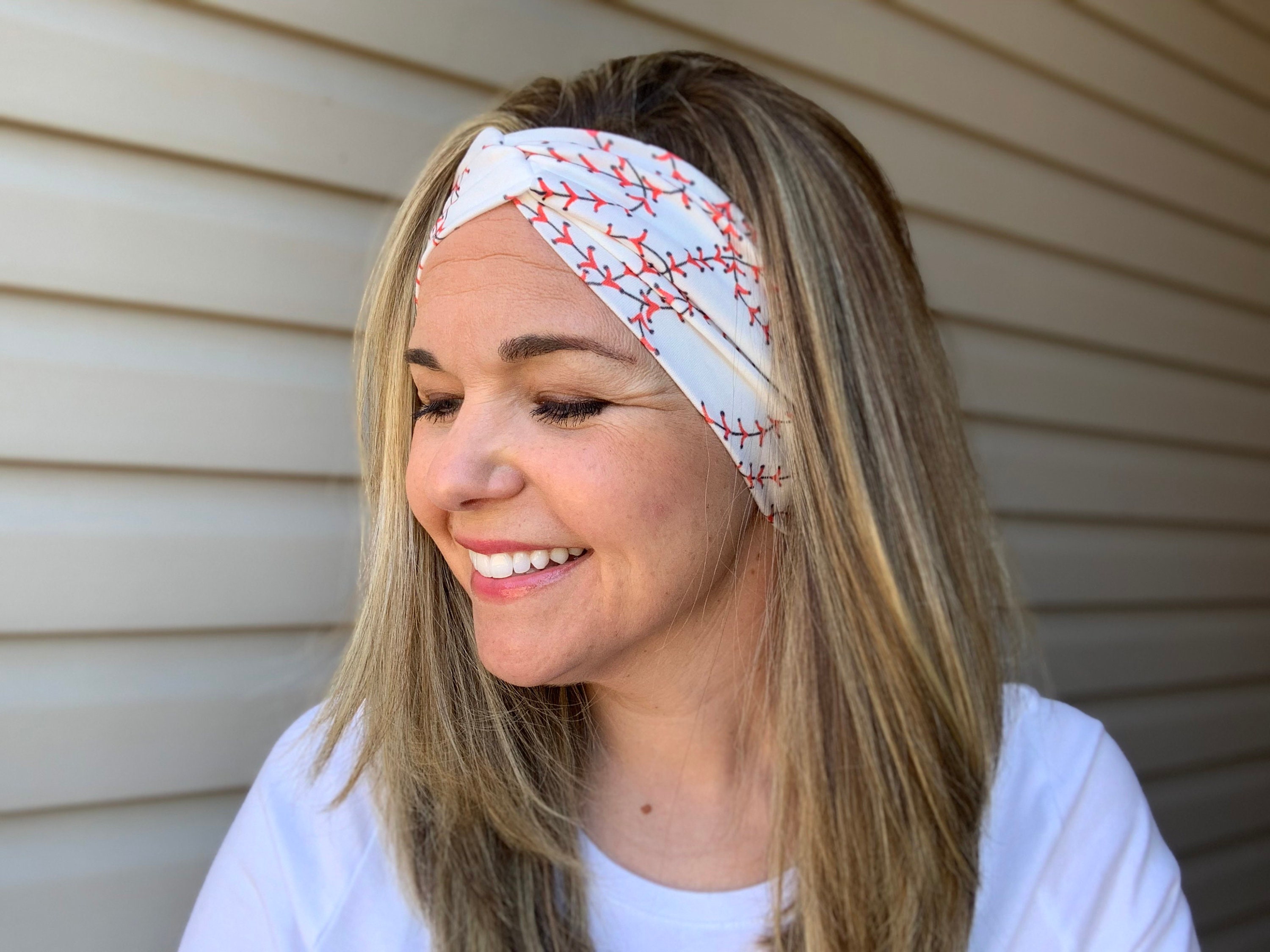 Baseball Headband Baseball Mom Twisted Headband Yoga Etsy