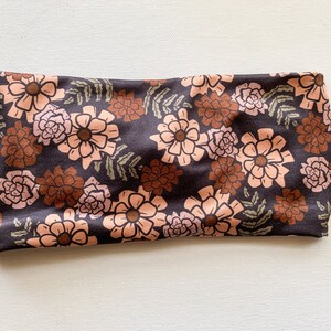 Black Floral Twist Headband