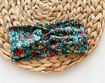 Floral Twist Headband, Nurse Headband, Turban Headband, Womens Headband, Hair Band, Twist Headband, Floral Hair Band