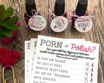 Porn or Polish | Porn or Poland | Unique Bachelorette Party Game | Bridal Shower Game | Favor Tags | INSTANT DOWNLOAD | Digital | Printable