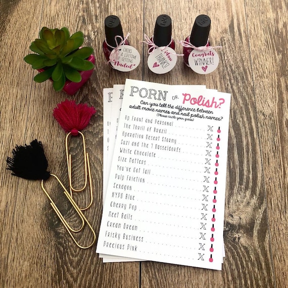 Polish Poland - Porn or Polish | Porn or Poland | Unique Bachelorette Party Game | Bridal  Shower Game | Favor Tags | INSTANT DOWNLOAD | Digital | Printable