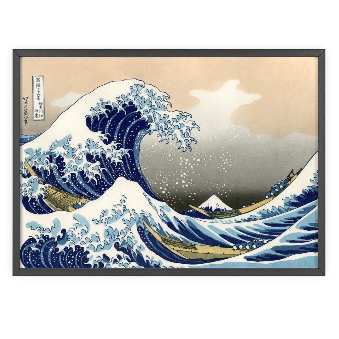 Japanese Wave Print: Hokusai Ukiyo-e Woodcut Art - Etsy