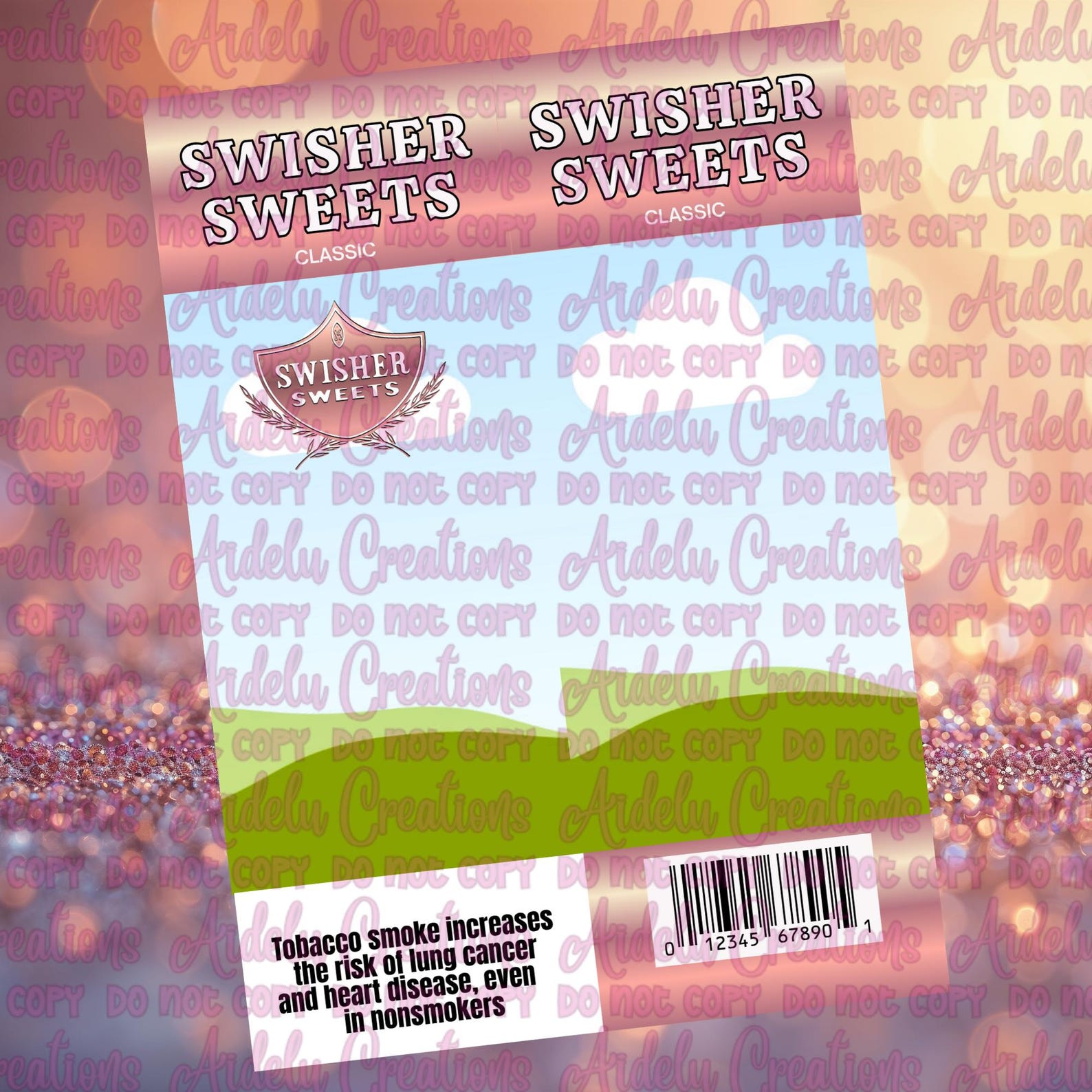 Rose Gold Wrapper Template: Backwoods & Swisher Style - Canva (digital ...