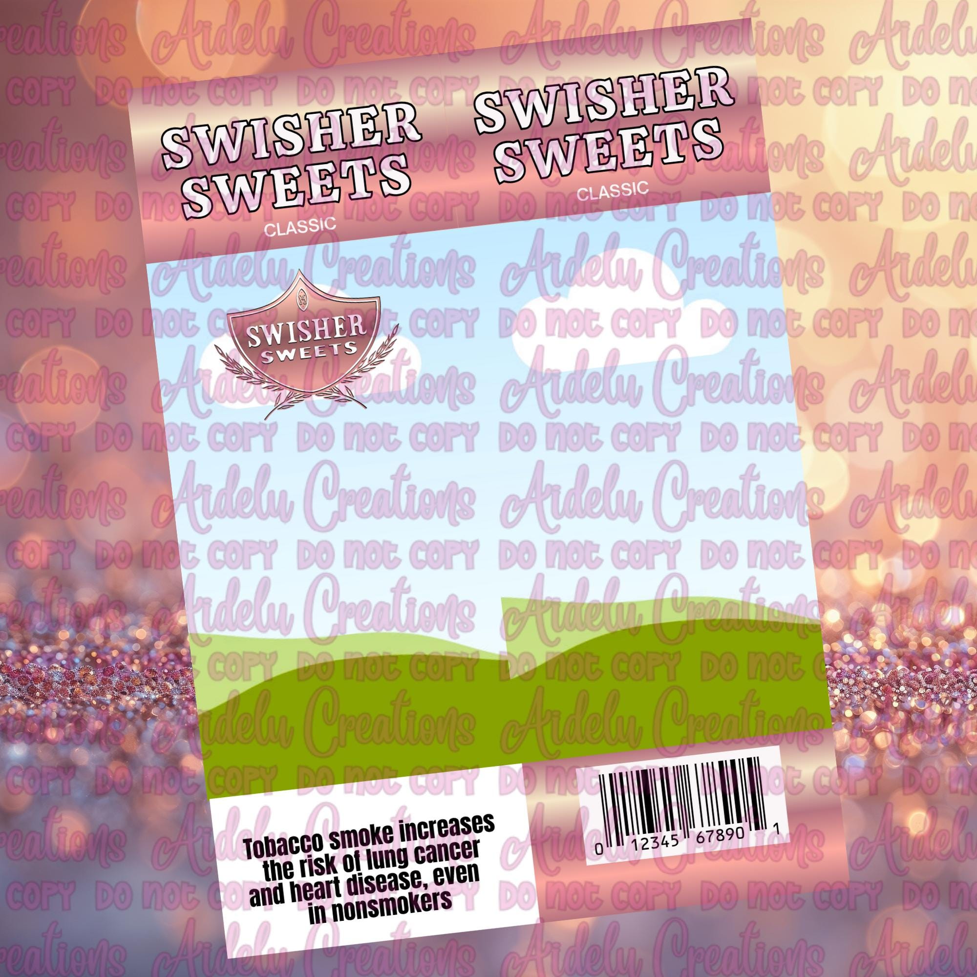 Rose Gold Wrapper Template: Backwoods & Swisher Style - Canva (digital ...