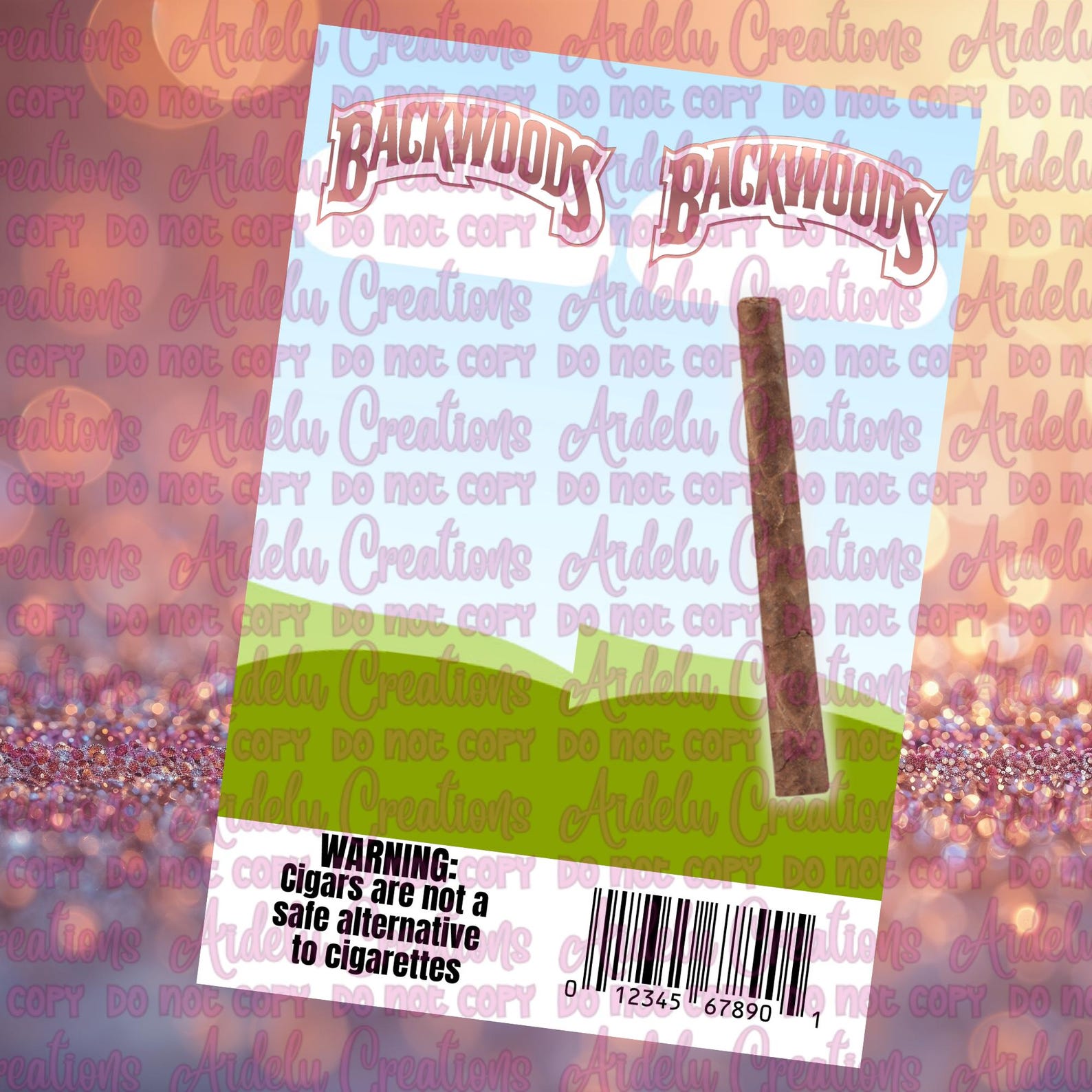 Rose Gold Wrapper Template: Backwoods & Swisher Style - Canva (digital ...