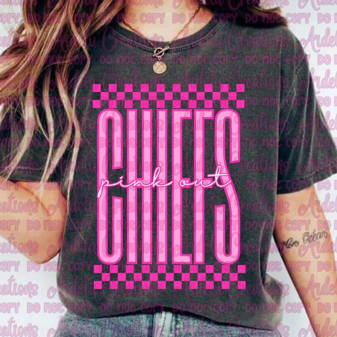 Pink Out Chiefs PNG: Breast Cancer Awareness, Game Day Design (digital ...