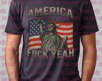 America F*ck Yeah PNG Bundle: 4th of July Shirt Design (Digital Download)