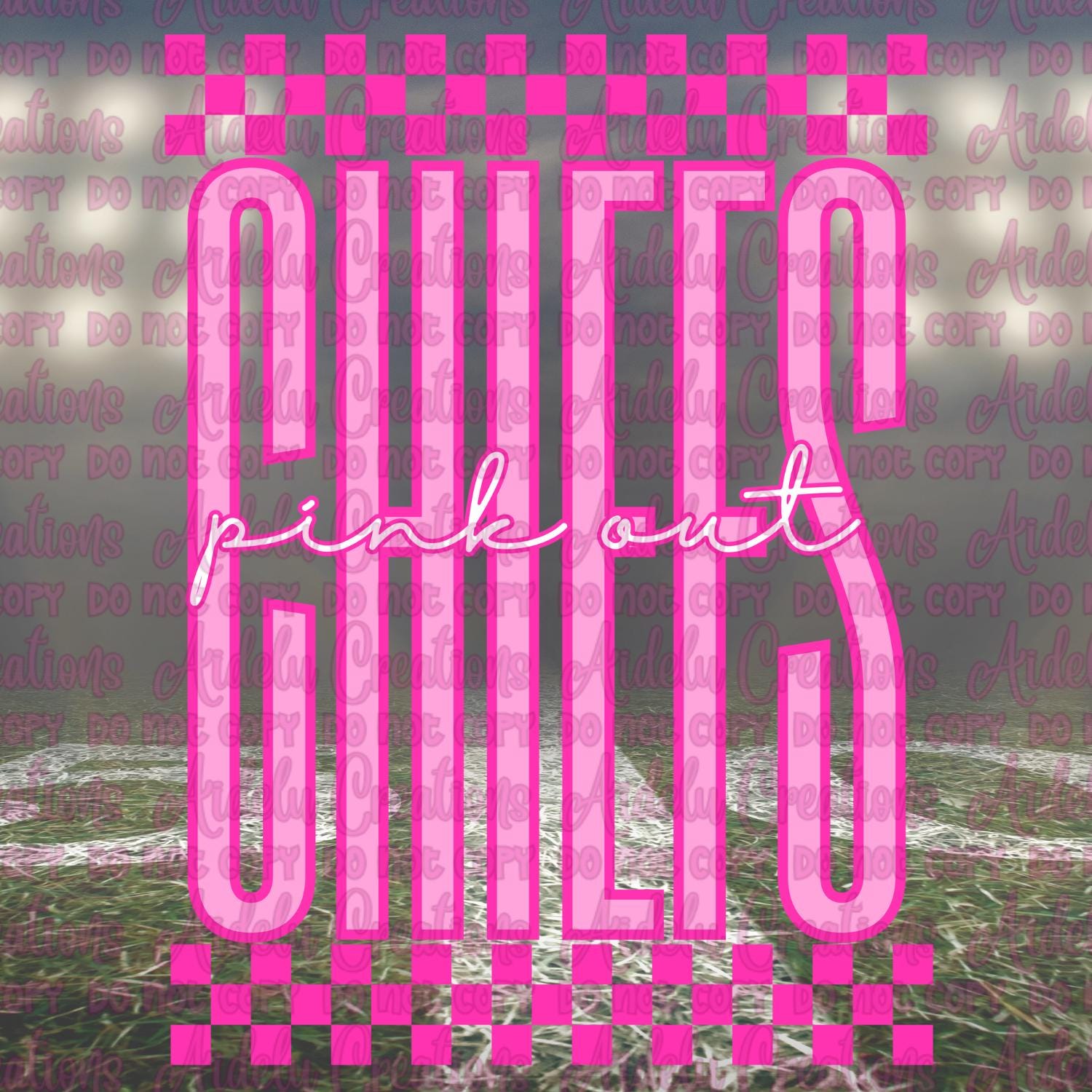 Pink Out Chiefs PNG: Breast Cancer Awareness, Game Day Design (digital ...