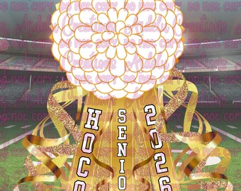 Editable Senior Homecoming Mum Template, Canva Design (Digital Download)